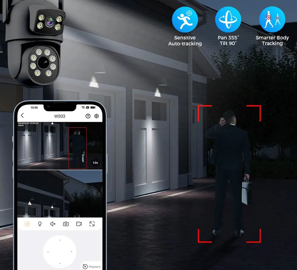 16CH 8MP Wireless PTZ Camera Security System 2 Way Audio CCTV Camera Video Surveillance Kit Color Night Vision Wifi NVR Kit 8CH