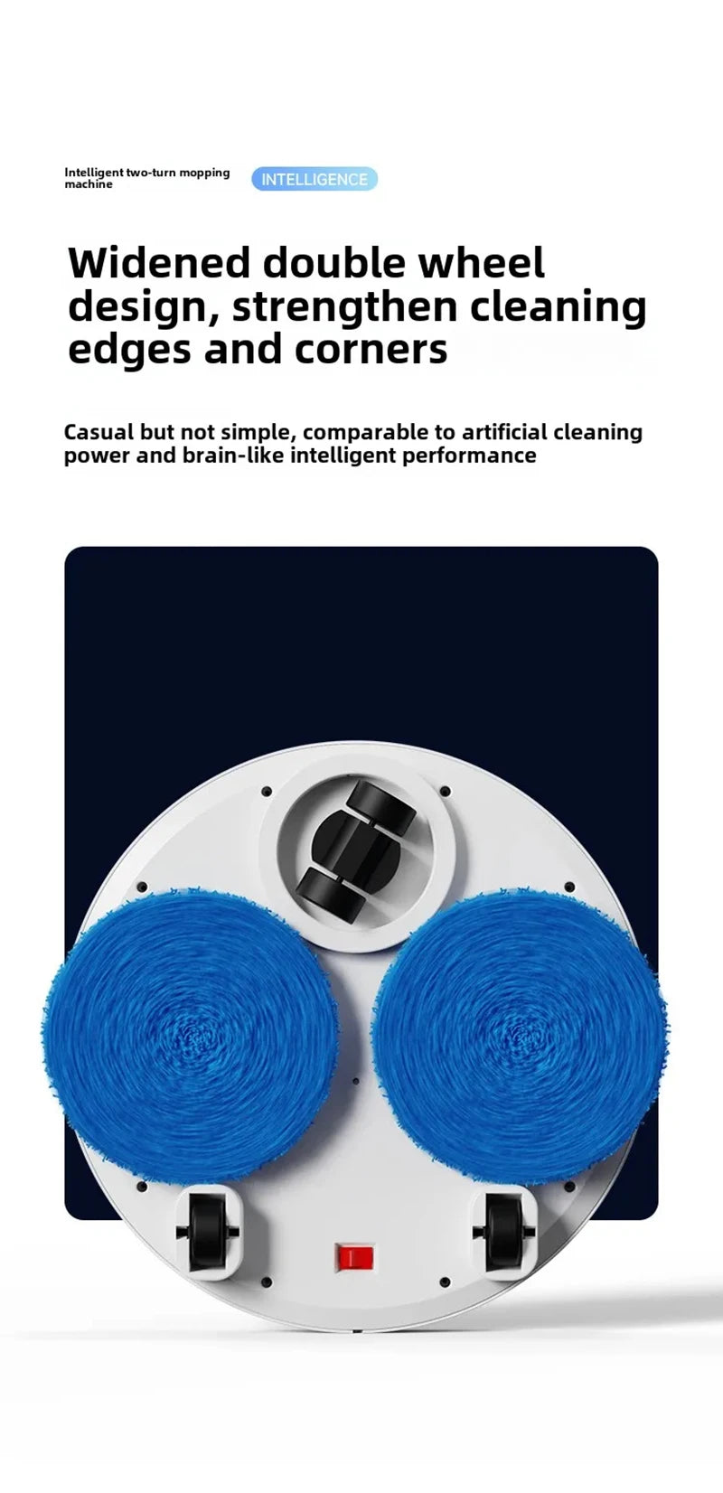 Intelligent Mop Two-wheel Robot Intelligent Mop Usb Charging Machine Automatic Dry And Wet Mop For Household Cleaning