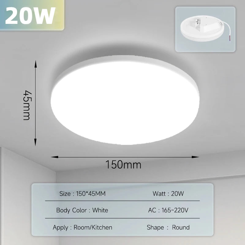 Modern Ceiling Light LED Ceil Light 15W 20W 30W 50W Led Ceiling Lamp for Living Room Bedroom Kitchen Indoor Lighting Fixture