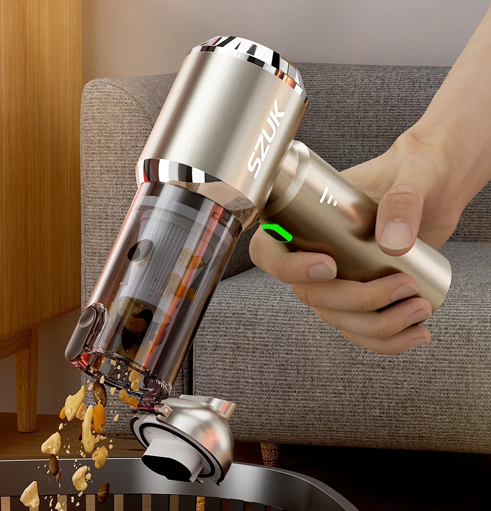 SZUK Mini Car Vacuum Cleaner 985000Pa Strong Suction Cleaning Machine Powerful Wireless Handheld Portable Vacuum Cleaner for Car