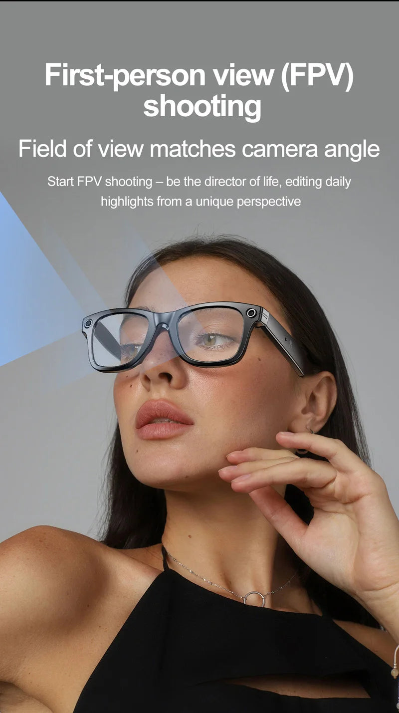 Xiaomi Mijia Smart Bluetooth Glasses IP65 Waterproof Recording Videos AI Photo Recognition Answer Translation Call Large Battery