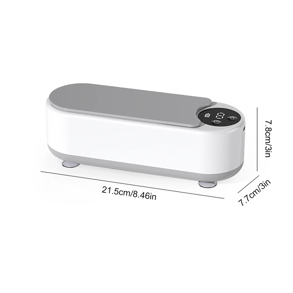 Ultrasonic Silver Gold Cleaner Portable Glasses Cleaner Makeup Brush Cleaner Multifunctional USB Rechargeable for Coins Dentures