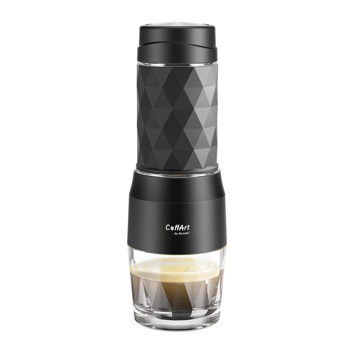 BioloMix Portable Coffee Maker Espresso Machine Hand Press Capsule Ground Coffee Brewer Portable for Travel and Picnic