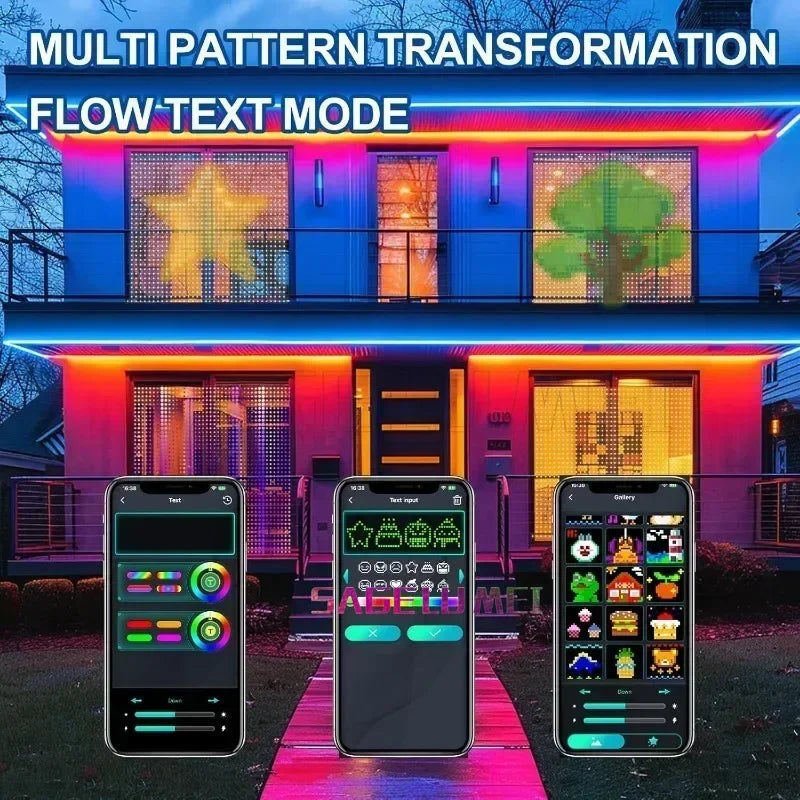 Smart Curtain Lights 400 LED USB Curtain String Lights DIY App Remote Control Music Sync Christmas Holiday Party Curtain Strings