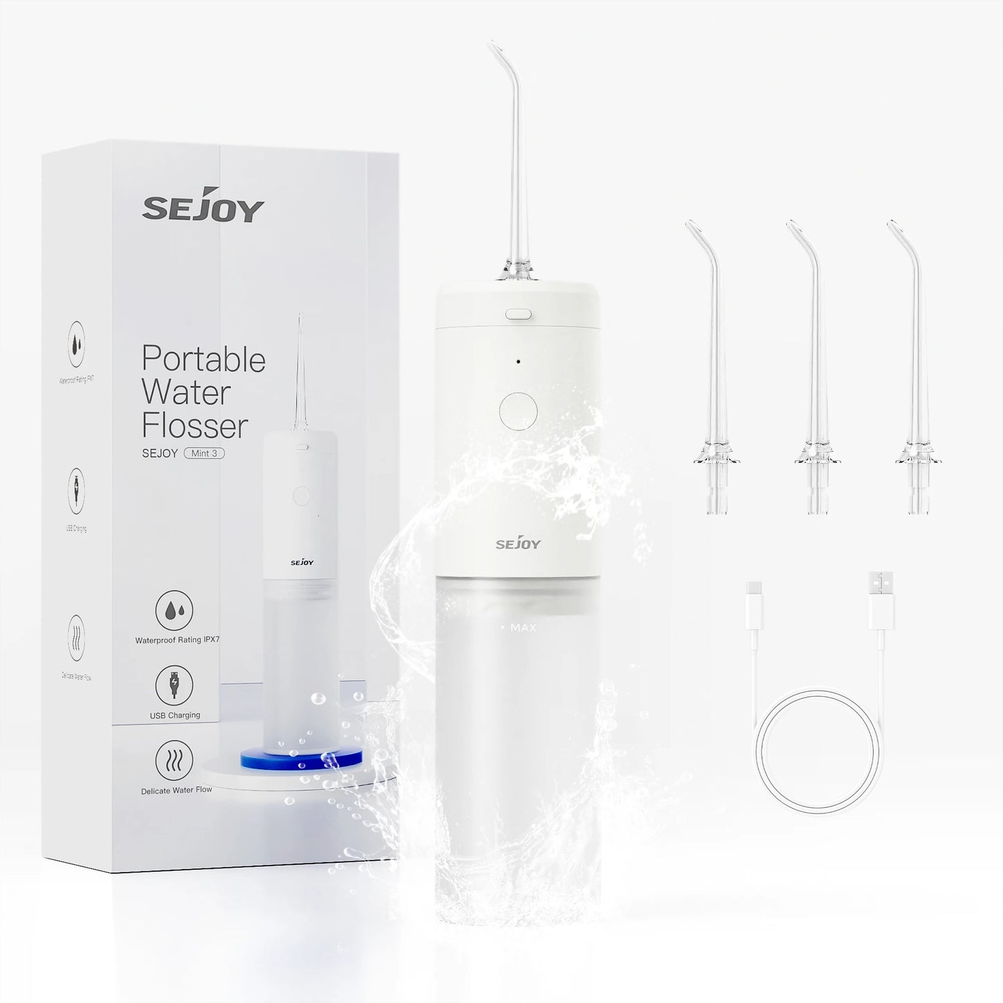 Sejoy Irrigator Dental Mouth Washing Machine Travel Portable Water Flosser Teeth Whitening  IPX7 Waterproof Teeth Cleaning Tools