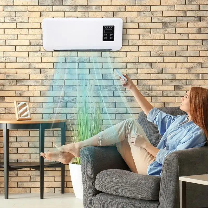 Split Air Conditioner Portable AC Heater Combo Unit Ductless No Window Heat Pump Wall Mounted Cooler Fan for Indoor Tent & RV