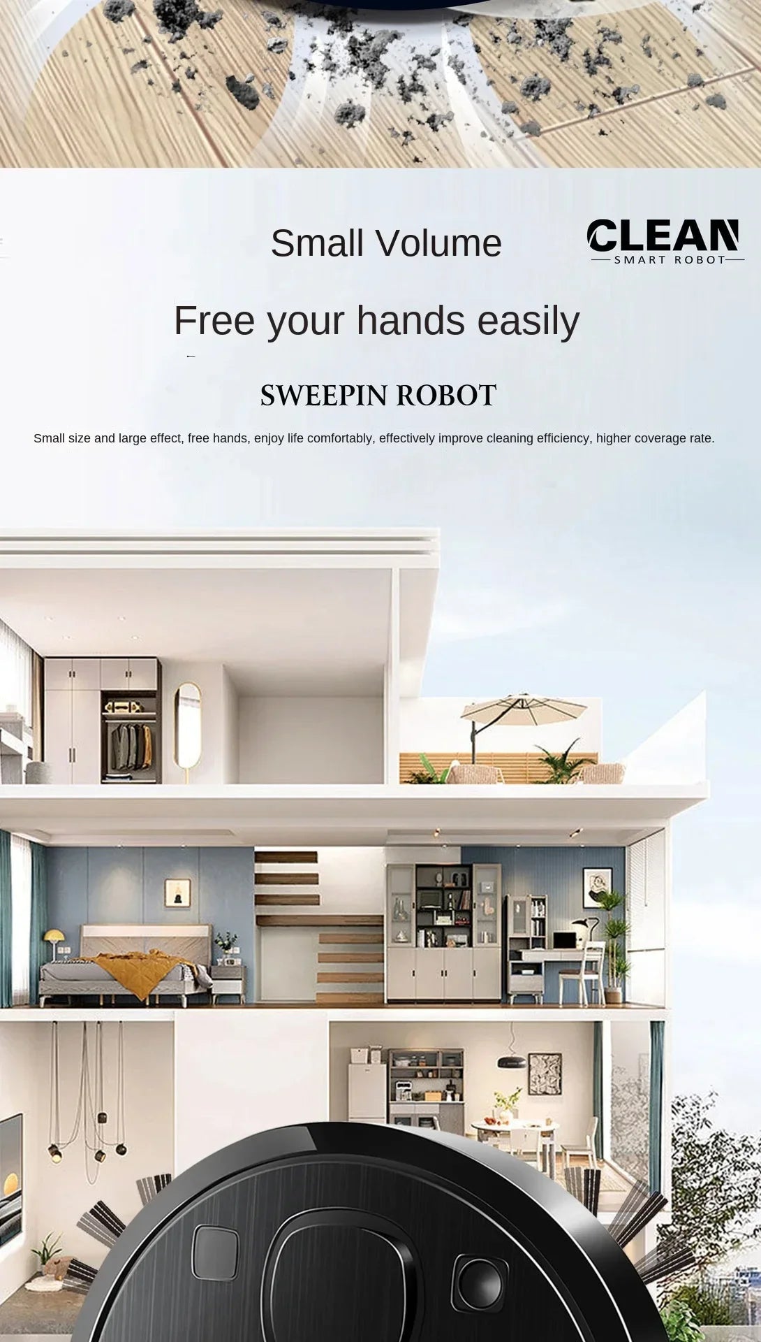 Xiaomi Smart Wireless Sweeping Robot Ultra-quiet Remote Control  Vacuum Floor Cleaner Carpet Mopping Machine For Home Office Use