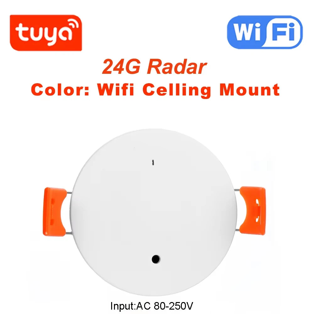 Haozee 24G Zigbee Human Presence Detector Smart Human Body PIR Sensor Radar DetectorMotion Sensors Support Home Assistant