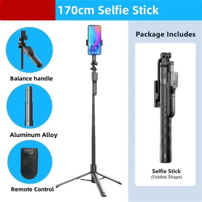 FGCLSY New Tripod for Smartphone Camera,Stand with Bluetooth shutter and light,Wireless Selfie Stick brackets with Phone Holder