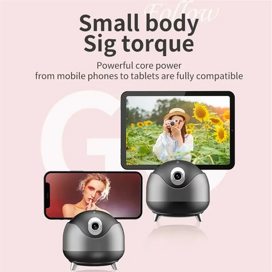 SQPP-Q8 Auto Face Tracking Gesture Gimbal Stabilizer Phone Tablet Tracking Holder 360 Rotation For Vlog Live Video Streaming
