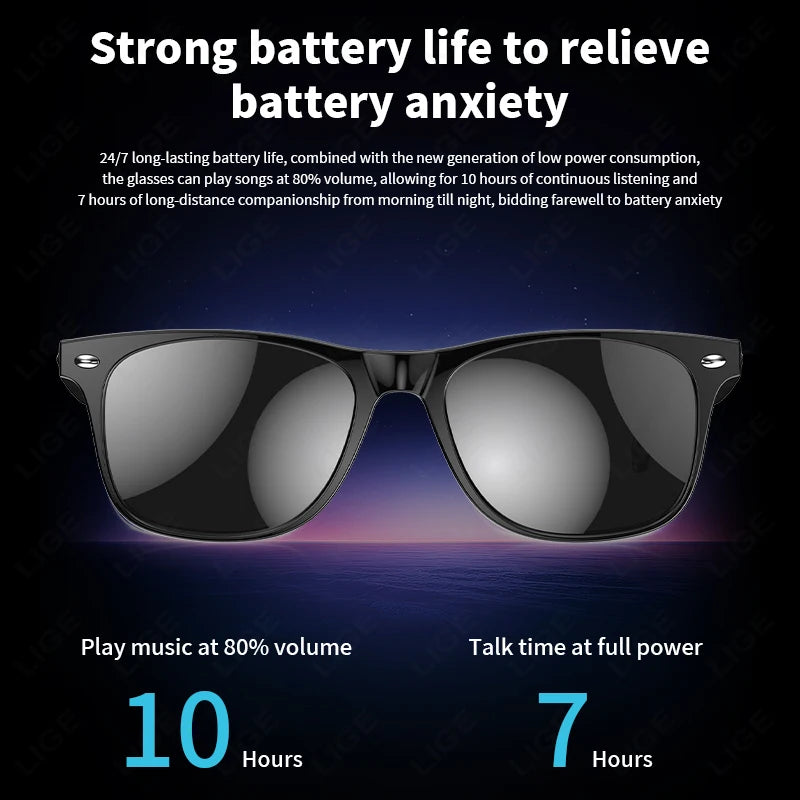 2025 Smart Glasses Wireless Bluetooth Call Sunglasses Built-In Mic Speakers Touch Voice Assistant Intelligent Translation Glass