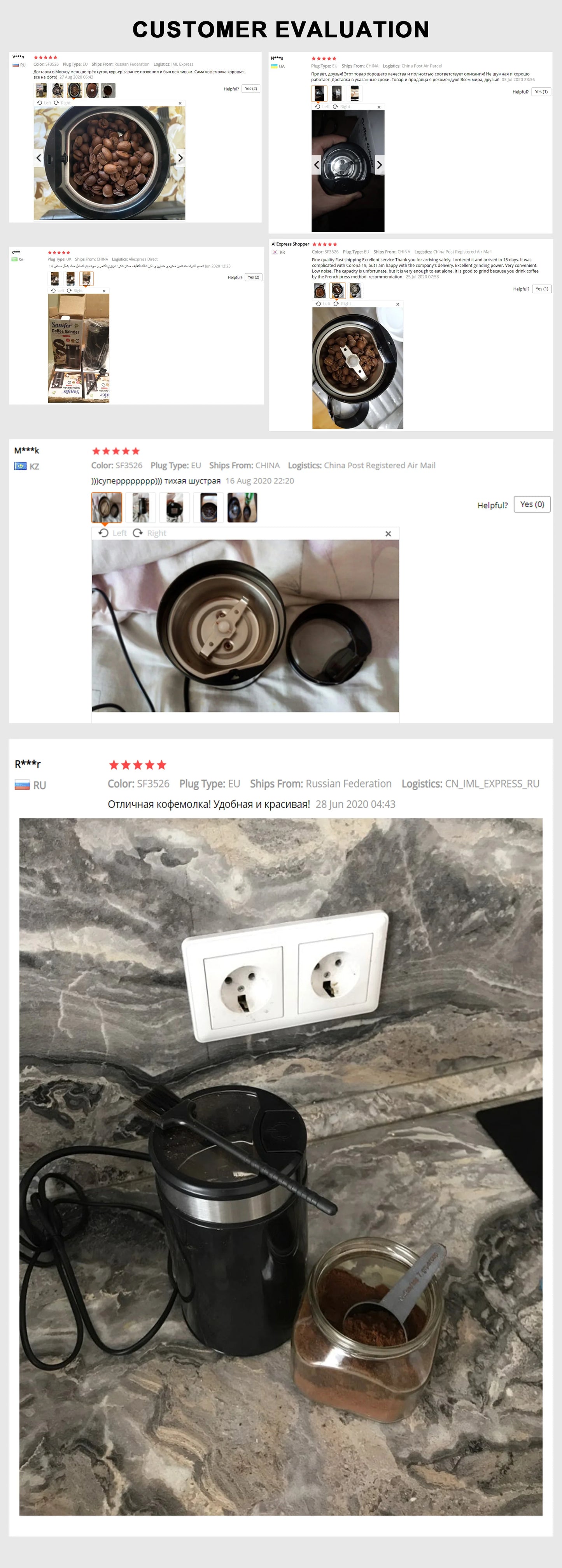 Electric Coffee Grinder 200W Herb Nuts Grains Pepper Grass Tobacc Spice Flour Mill Cafe Beans Electric Grinder Machine Sonifer