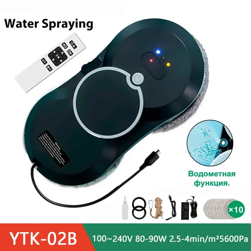 Water Spray Window Cleaning Robot High Suction Smart Electric Window Cleaner Double-sided Glass Cleaning Robot Vacuum Cleaner