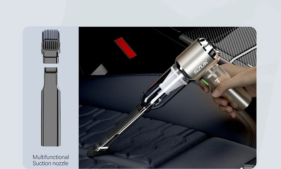 SZUK Mini Car Vacuum Cleaner 985000Pa Strong Suction Cleaning Machine Powerful Wireless Handheld Portable Vacuum Cleaner for Car