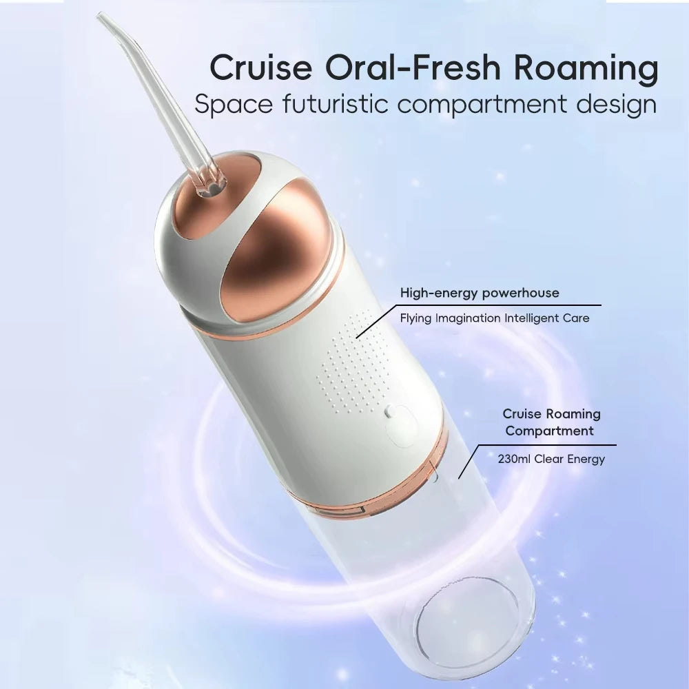 2025 New Portable Water Flosser Teeth Cleaner Dental Jet Irrigator 4 Nozzles 3 Modes USB Rechargeable for Home Travel Oral Care