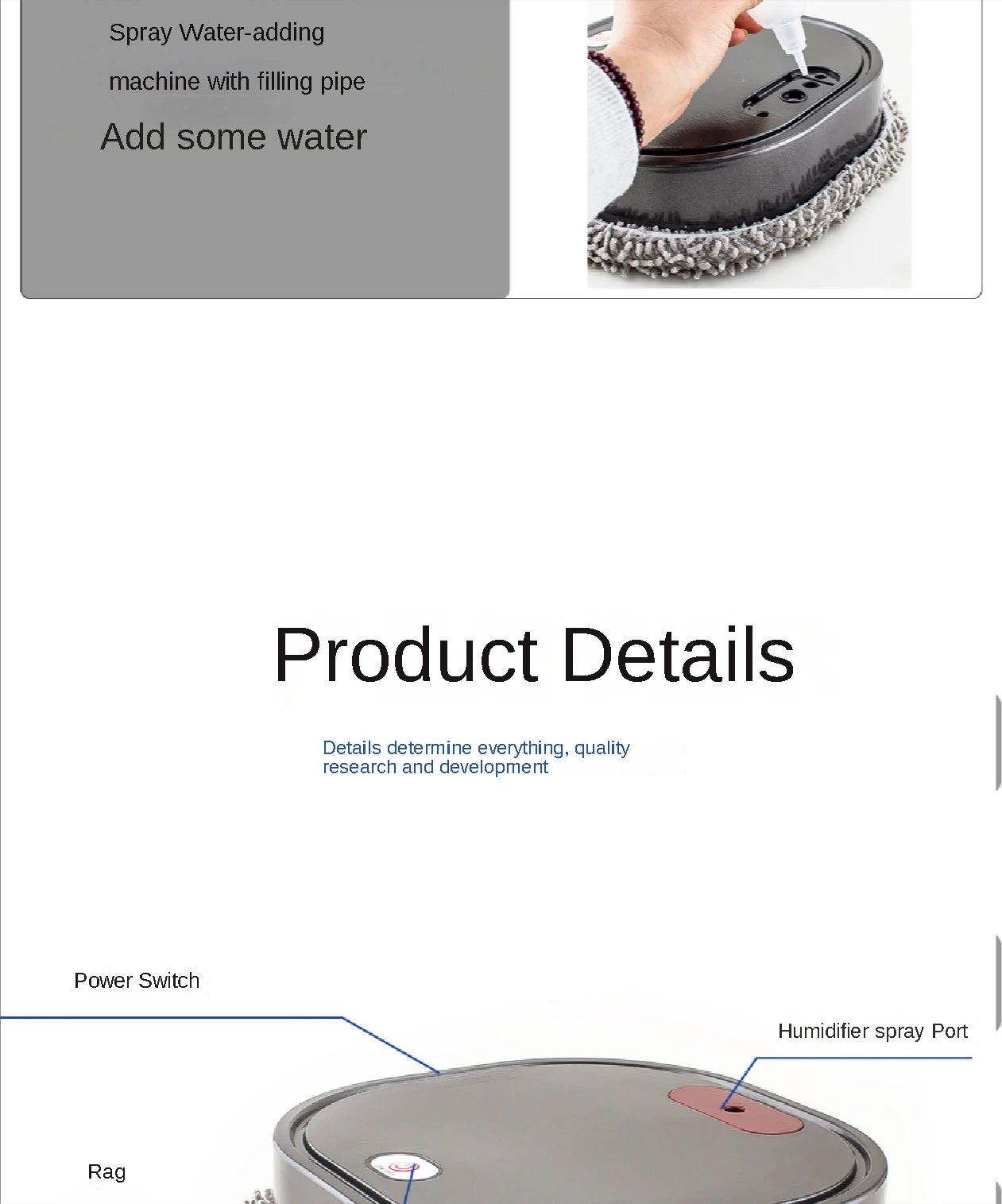 2024 New Rechargeable Smart Mopping Robot Spray Cleaner Dry and Wet 3 in 1 Sweep and Mop Robot Vacuum Cleaner Home Mopping Robot