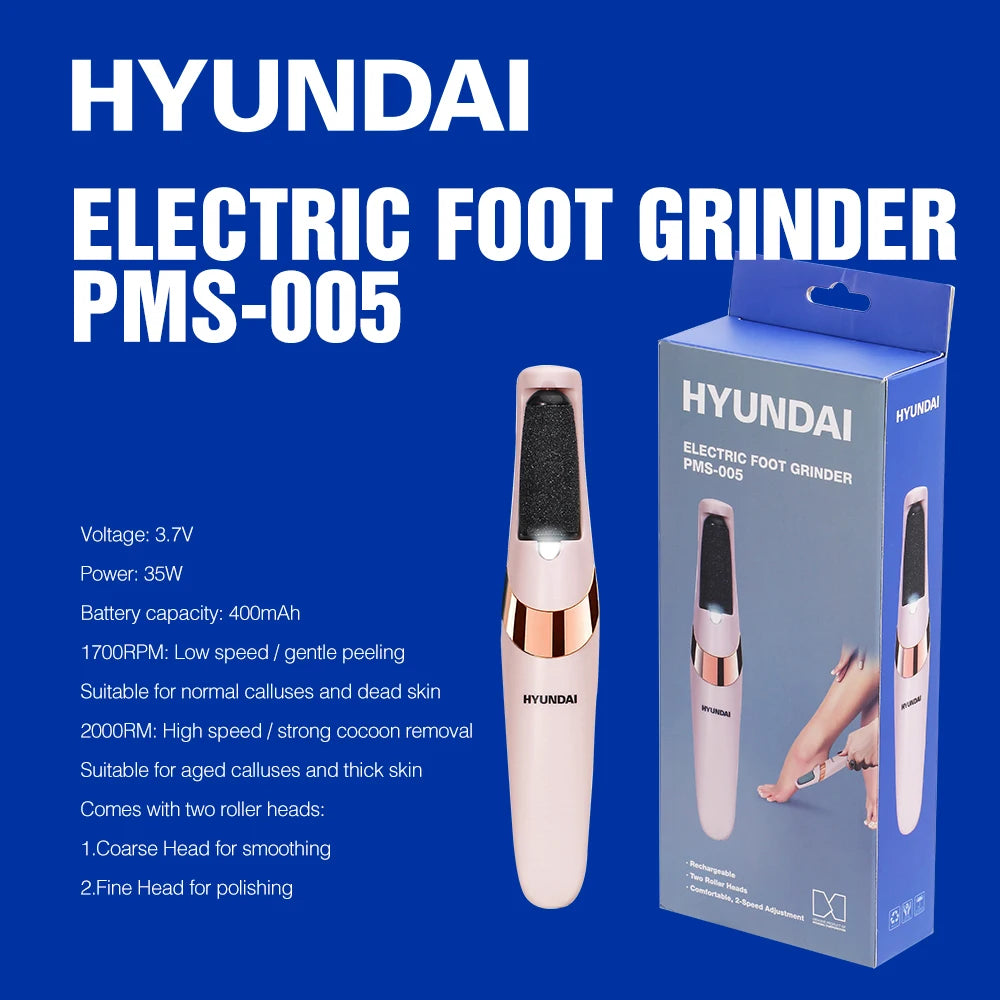 PMS-005 Electric Callus Remover for Feet, Rechargeable Foot File Pedicure Tool, Portable Foot Callus Remover Waterproof Profess