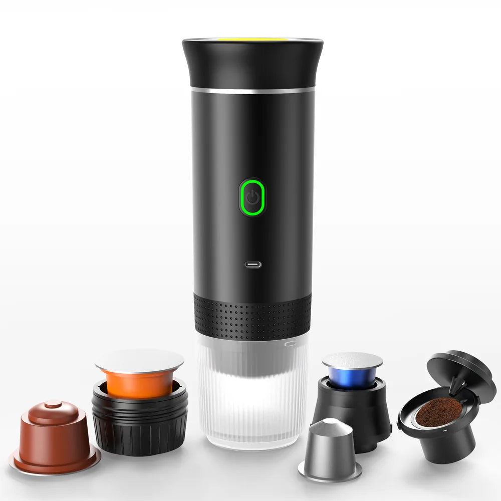 USB Portable Electric Espresso Machine 3-In-1 Capsule Coffee Maker Small Wireless Heating For Home Camping Travel Coffee Machine