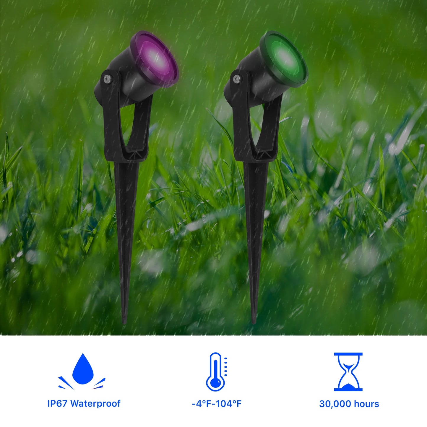 Magic Home/Alexa LED WIFI Smart Lights Pathway Lawn Yard Driverway Landscape Lamps DC12V RGB Function Color Garden Lighting