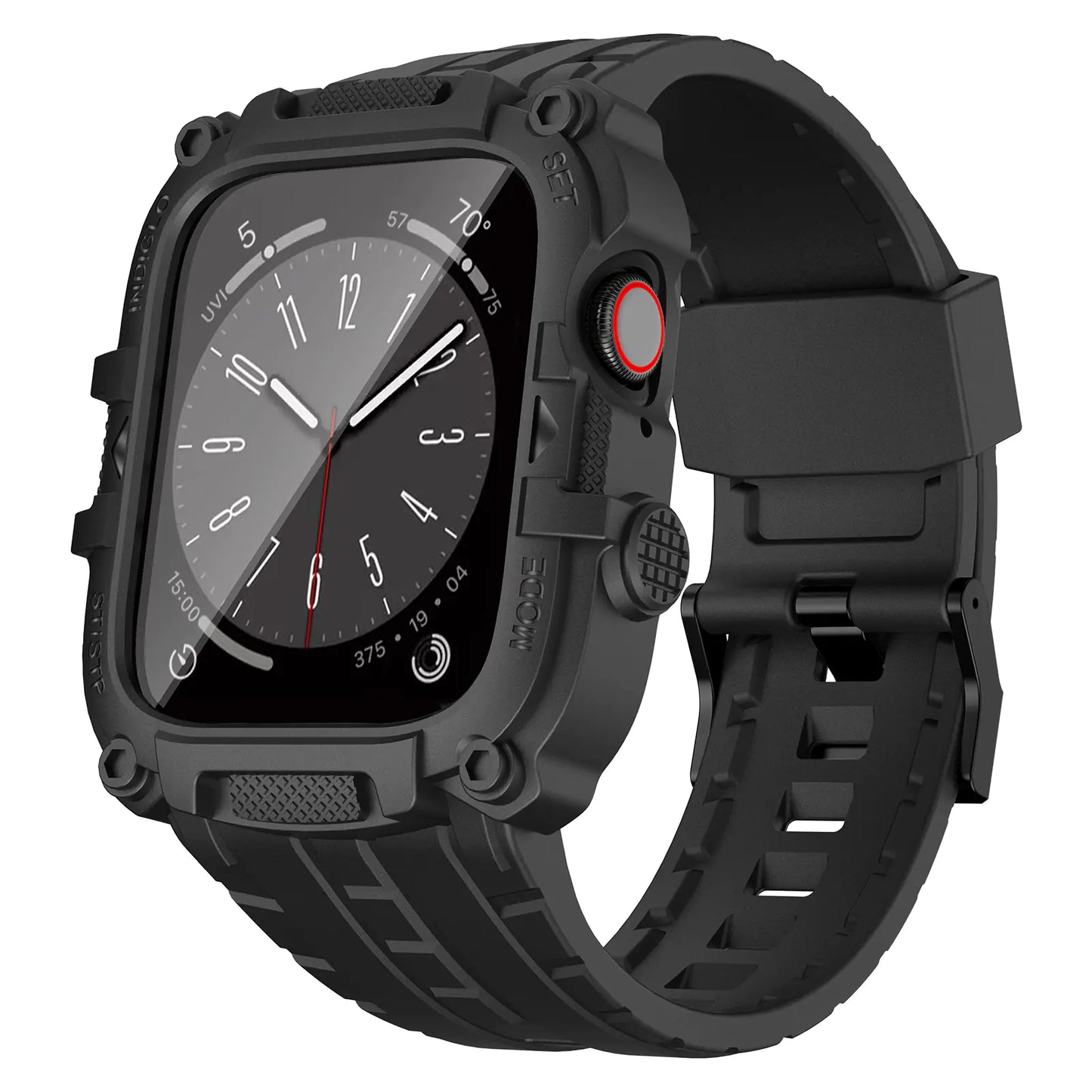 TPU Case with Tempered Glass for Apple Watch Series 1-8