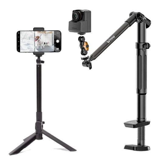 Brinno 3-in-1 Monopod Phone Tripod Clamp Mount with Phone Holder 360° Rotation Universal Phone Holder for Tripod Fit for Brinno Time Lapse Camera & Action Camera & Mobile Phones - ACC1100