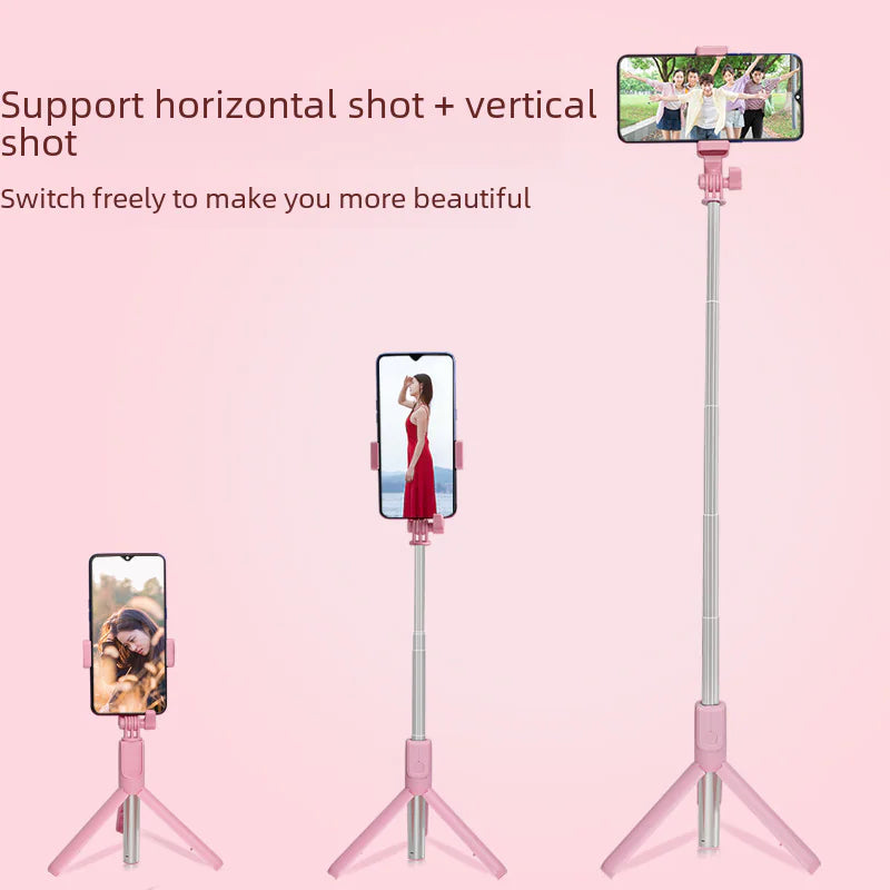 J861 Dual Light Bluetooth Selfie Stick with Tripod & LED Ring Light