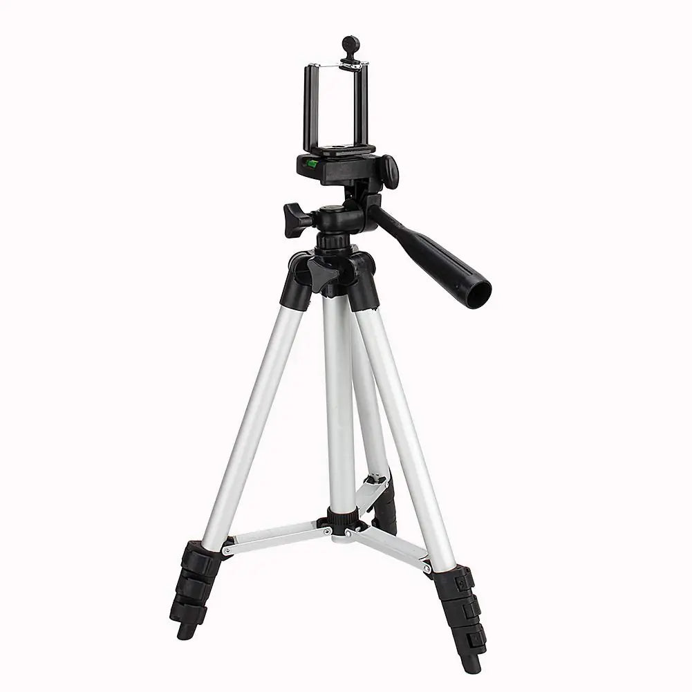 41" Extendable Tripod Stand 3 in 1 Professional Camera Holder with Phone Clip Tripod Adjustable Tripod with Portable Bag for Mobile Phone Tripod Stand Holder Maximum Load 1.5kg