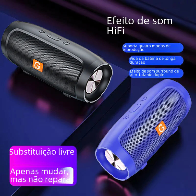 Mini Bluetooth Speaker with Bass and Colorful Lights