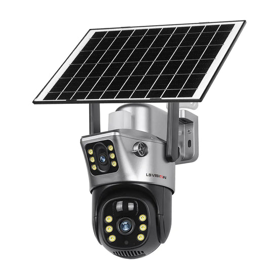 SENTINEL 4K Dual Lens Solar Camera with 360° WiFi