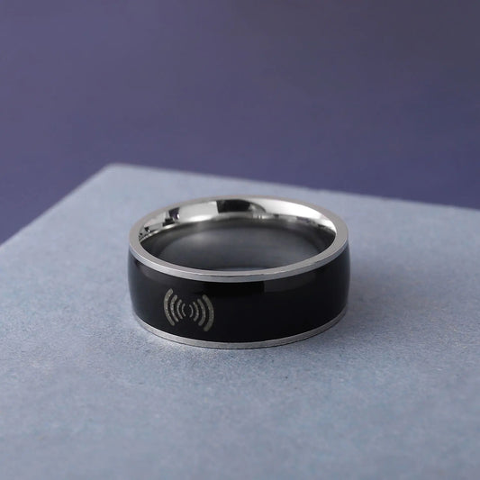 Titanium Steel Smart Ring with Phone Tag Feature