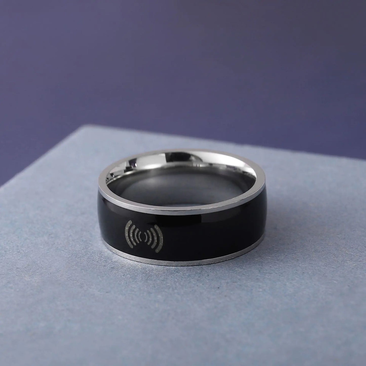 Titanium Steel Smart Ring with Phone Tag Feature