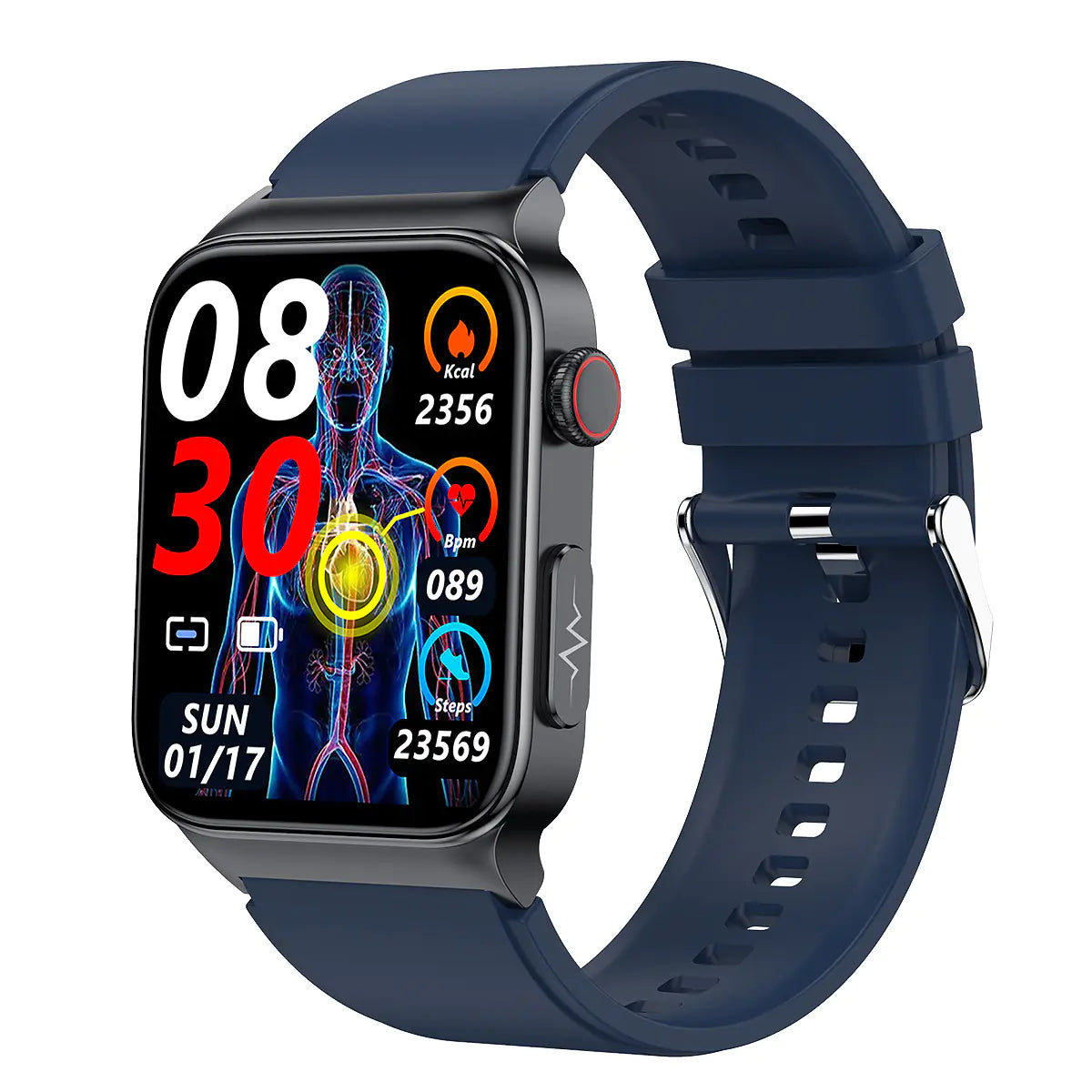 E500 Smart Watch with Heart Rate and Temperature Monitor