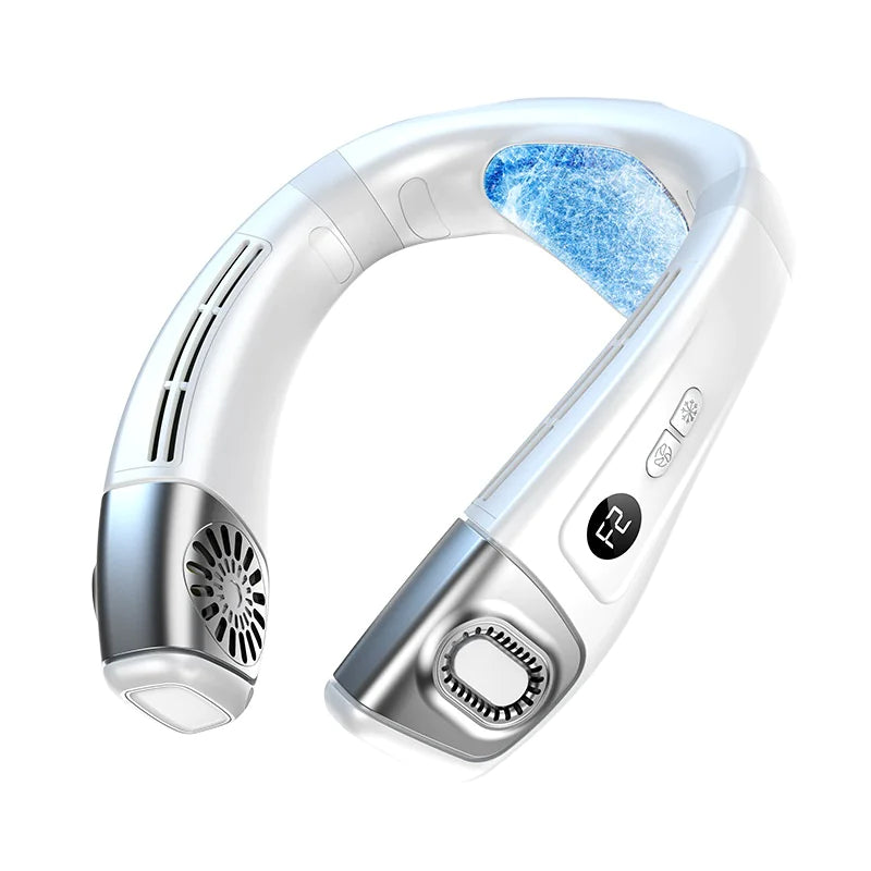 Portable Neckband Semiconductor Cooling High-Speed Fan – USB Rechargeable