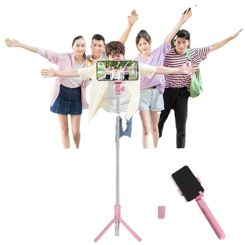 J861 Dual Light Bluetooth Selfie Stick with Tripod & LED Ring Light