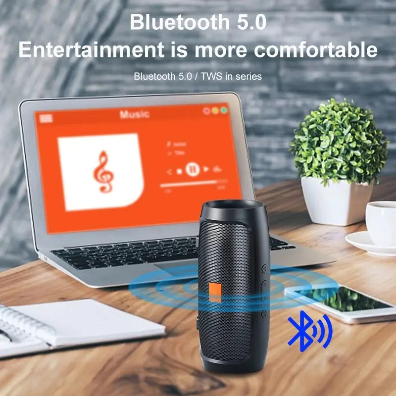 Portable Bluetooth Stereo Speaker with FM and Subwoofer